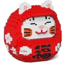 Neko Daruma - Maneki Neko Face - Red Body