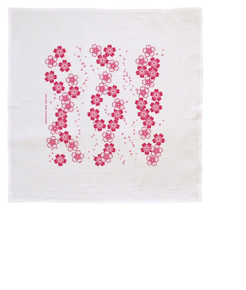 Sakura (Red) Flour Sack Dish Towel (1)