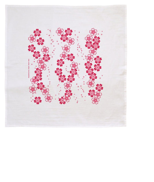 Sakura (Red) Flour Sack Dish Towel (1)
