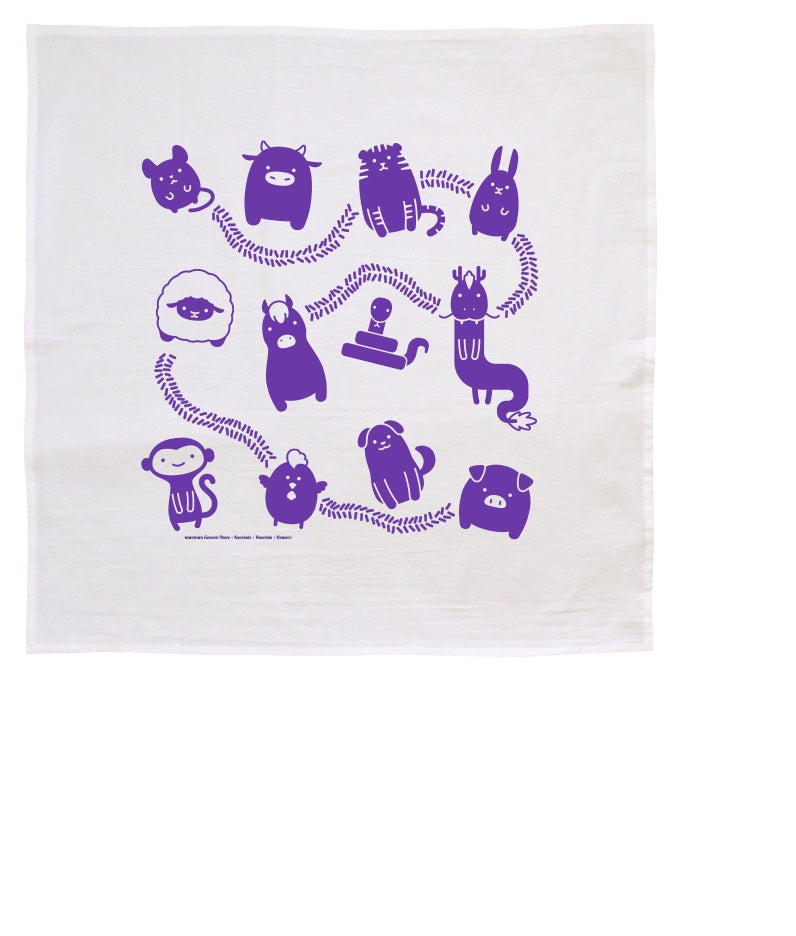 Chinese Zodiac Flour Sack Dish Towel (1)