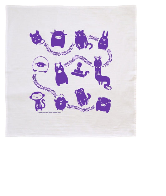 Chinese Zodiac Flour Sack Dish Towel (1)